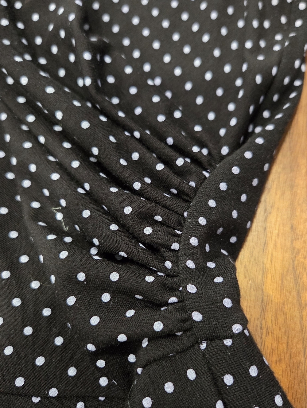 Retro Polka Dot Wrap Dress High Low Hem Sleeveless Fit & Flare Midi Made In USA - Picture 6 of 10